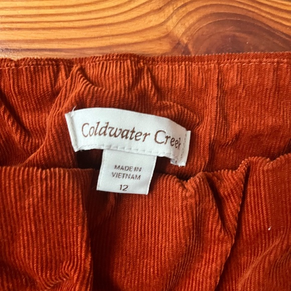 Coldwater Creek Burnt Orange Corduroy Pants. Size 12 - Picture 3 of 4